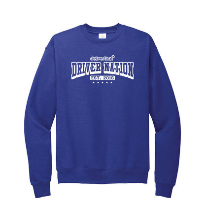 DeliverThat Driver Nation Blue Crewneck