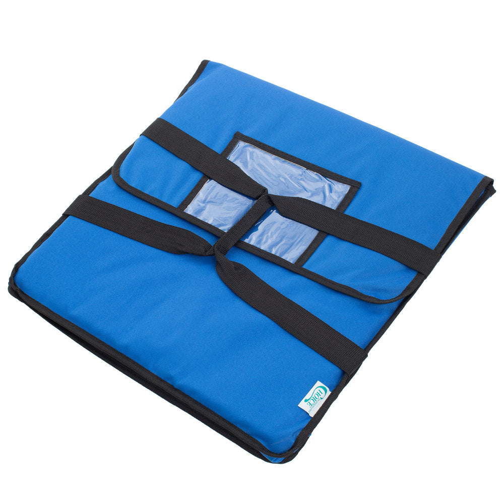 Blue Pizza delivery bag folded 